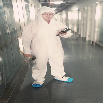 안전 조업 버릴 수 있는 방호복 PPE 보호하는 상하가 붙은 작업복