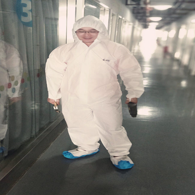 비 우븐 버릴 수 있는 상하가 붙은 작업복 하얀 버릴 수 있는 안전복